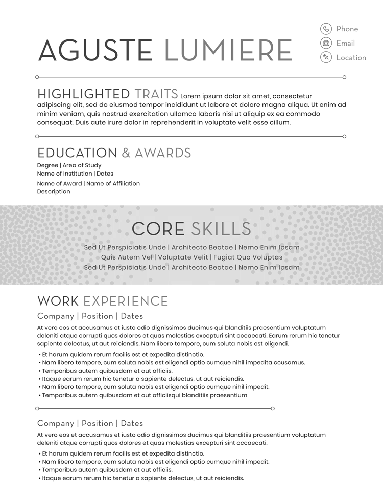 Aguste Lumiere Resume Template