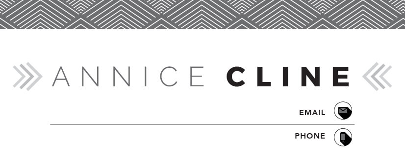 Annice Cline Mini Business Card Template Front