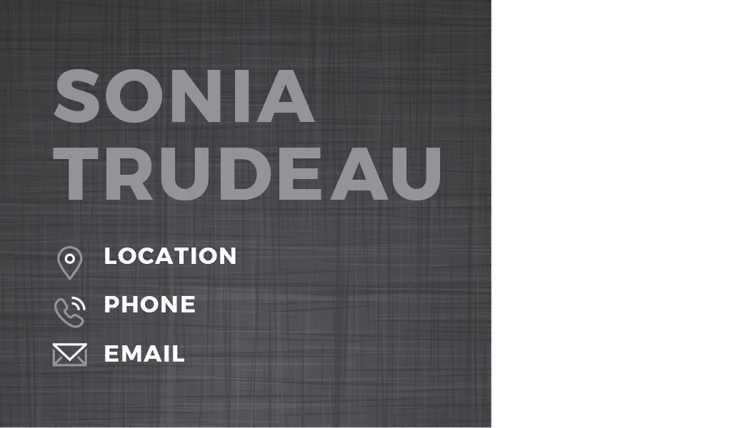 Sonia Trudeau Business Card Template Front