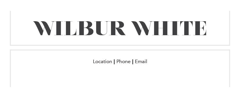 Wilbur White Mini Business Card Template Back